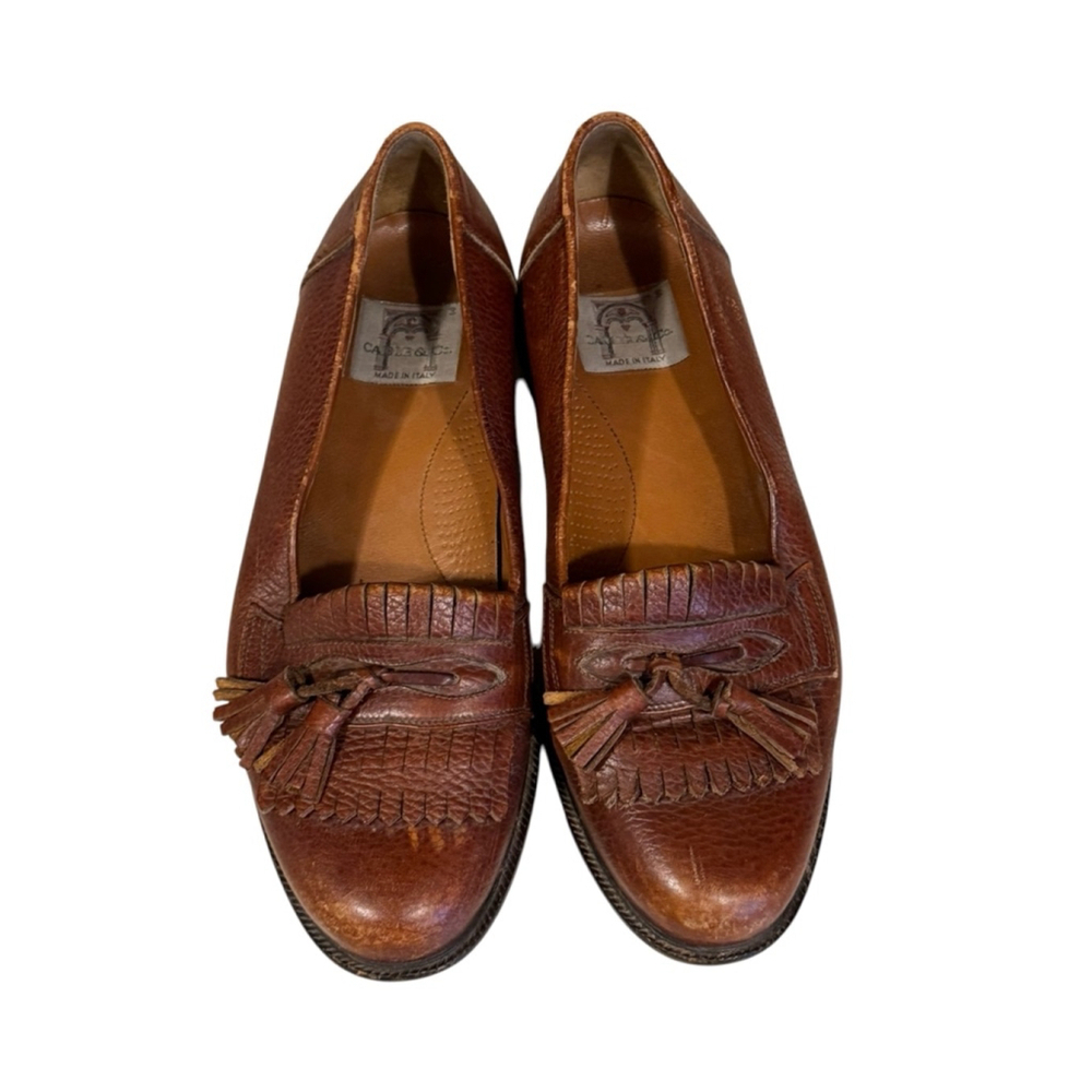 Cable & Co Mens Loafers Tassel Kiltie Slip On Casual Dress Brown Shoes Size 8 D﻿ - Picture 2 of 10